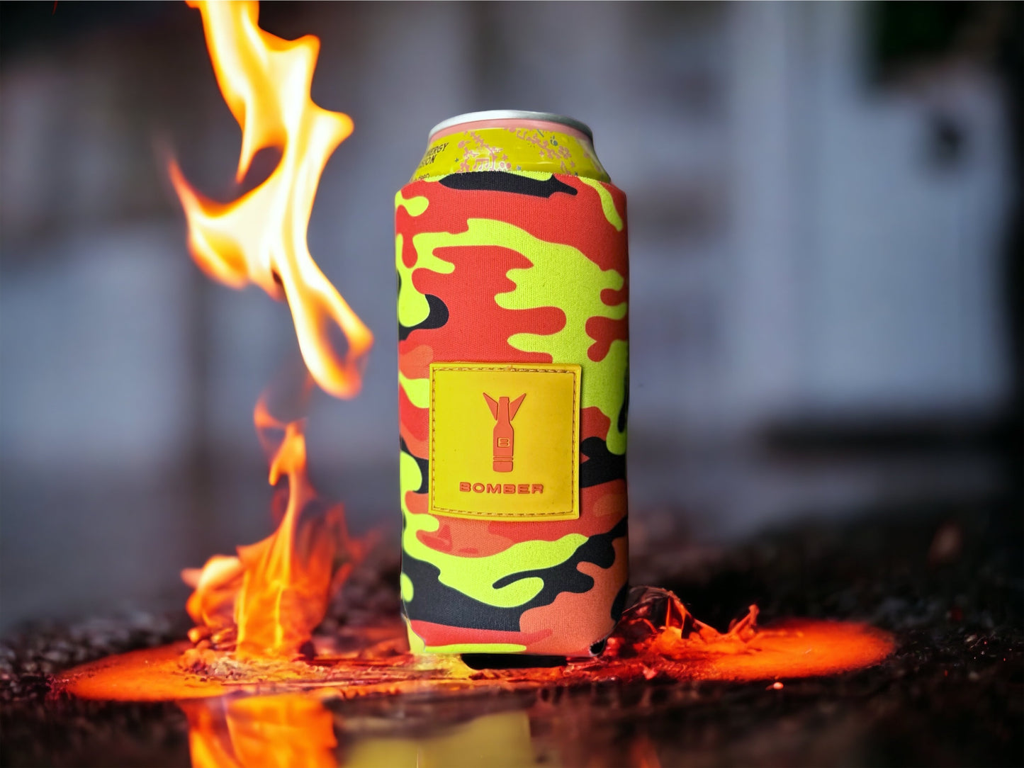 C-16 Fire Camo Premium 16 oz Can Insulator (Limited Edition)
