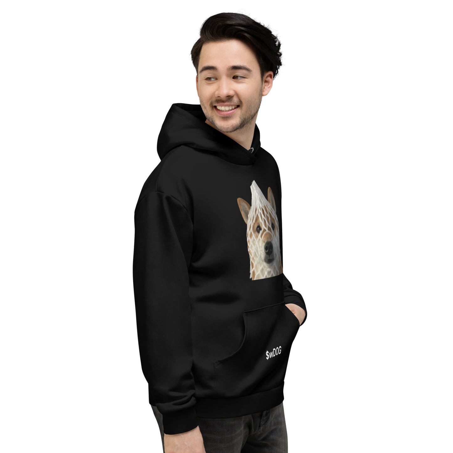 wrapped dog Unisex hoodie