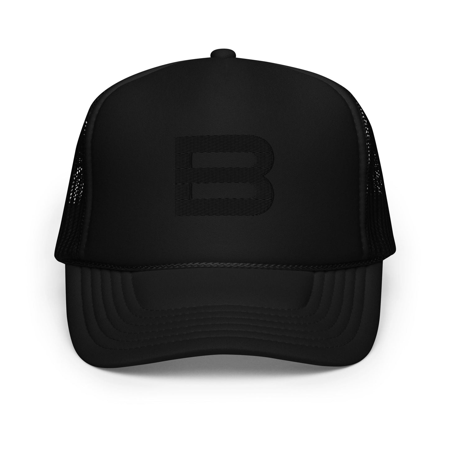 Monochromatic Black Signature B Foam trucker hat