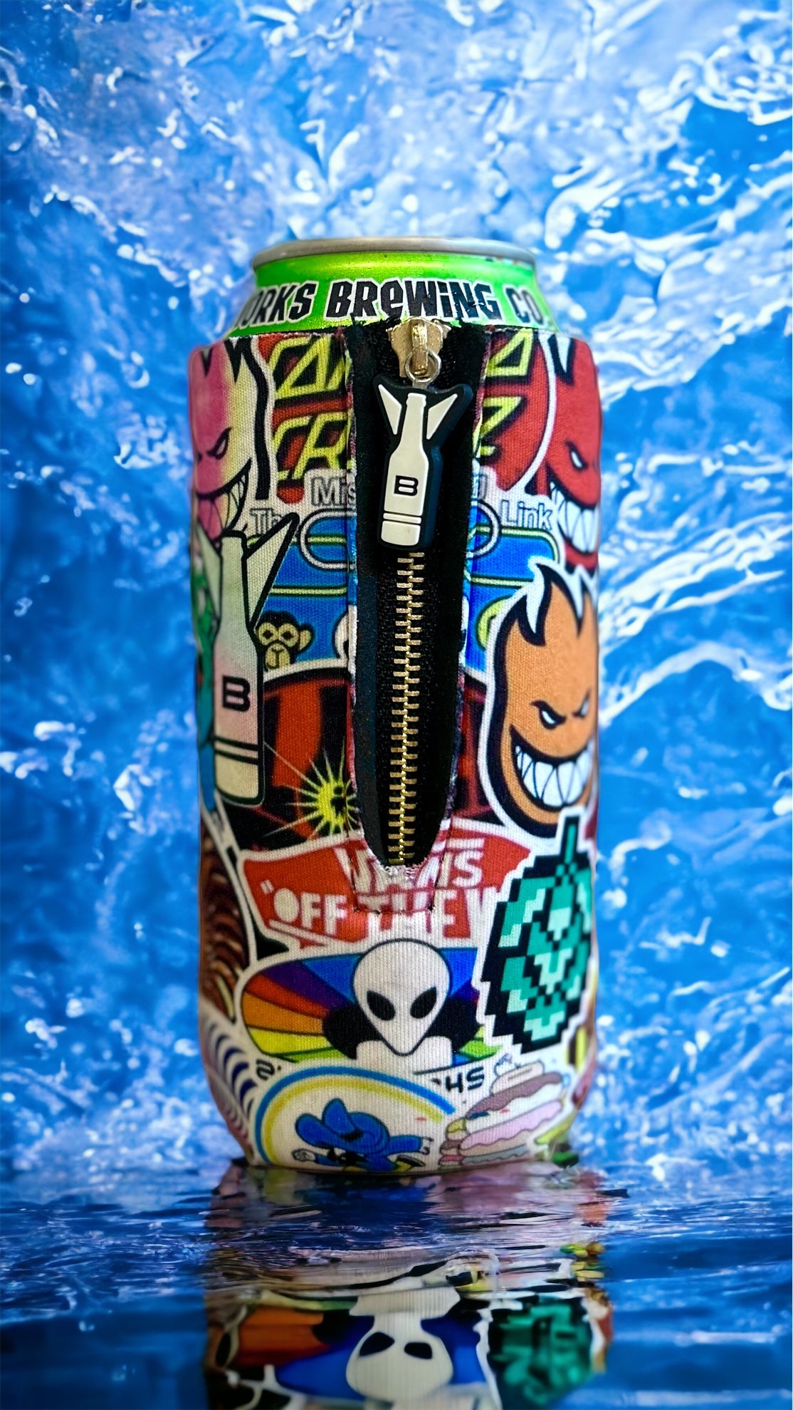 C-16 Fire Camo Premium 16 oz Can Insulator (Limited Edition)