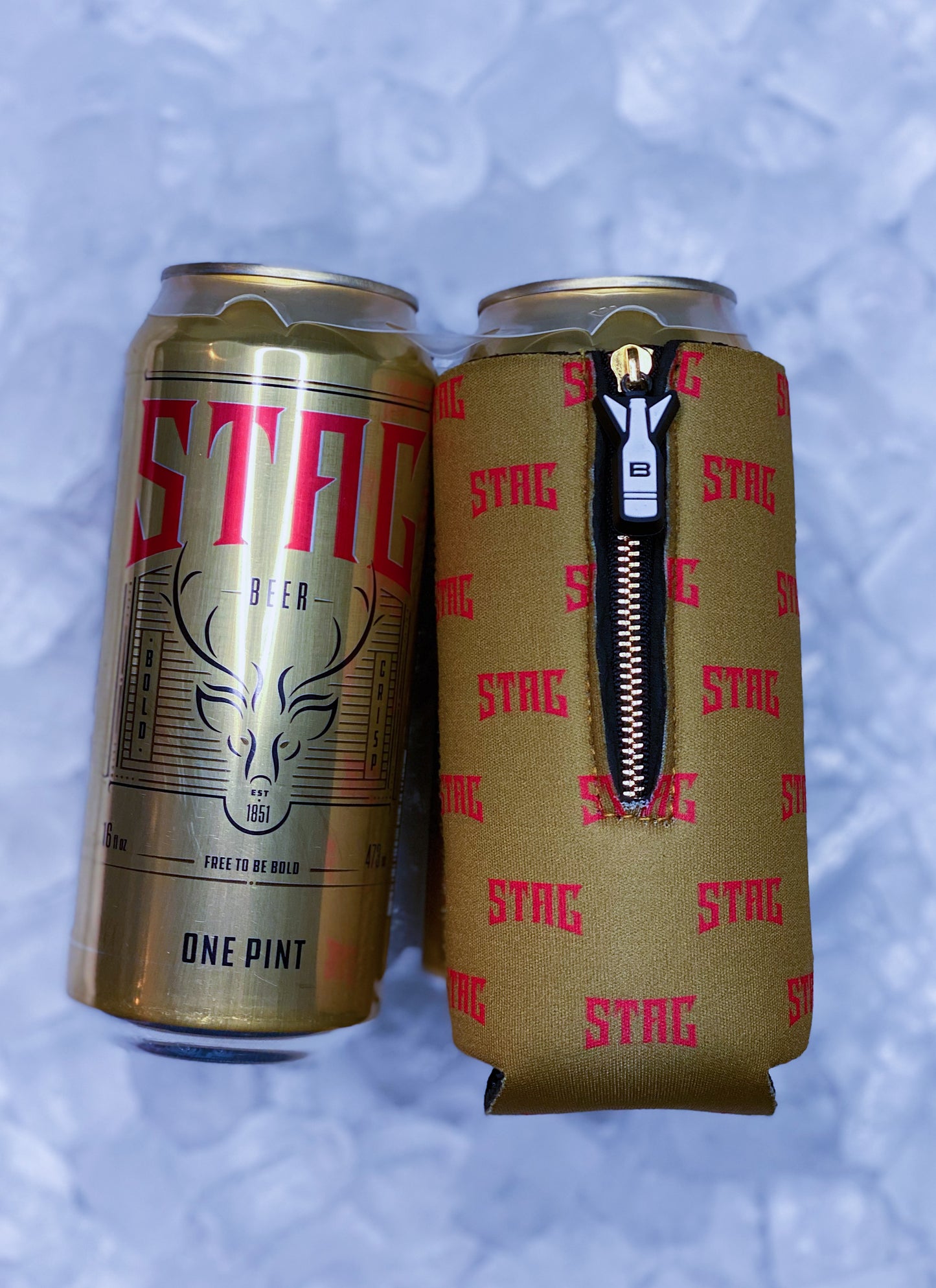 16 oz Stag Beer neoprene can insulator koozie