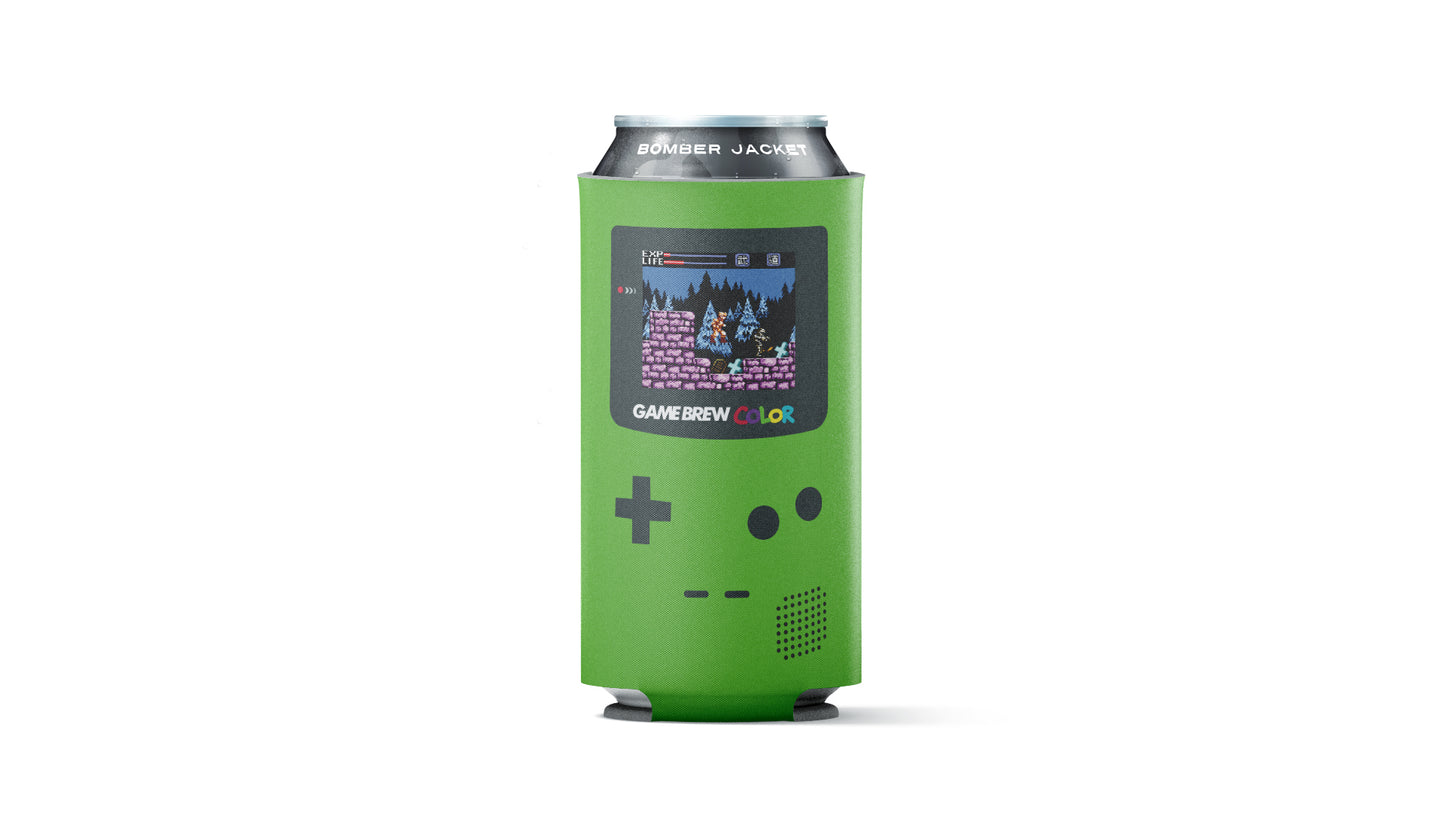 C-16 Game Brew Color Green 16 oz tall can insulator