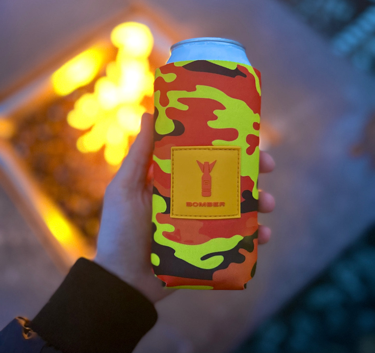 C-16 Fire Camo Premium 16 oz Can Insulator (Limited Edition)