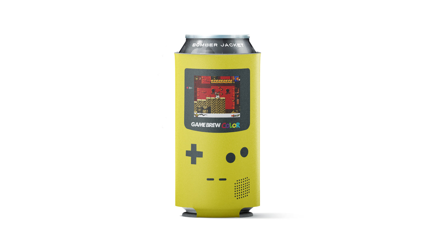 C-16 Game Brew Color Yellow 16 oz tall can insulator