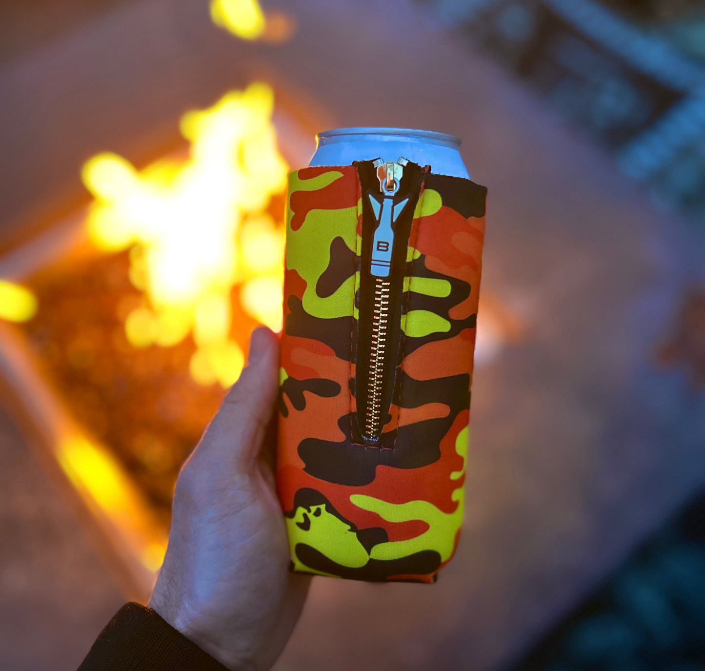 C-16 Fire Camo Premium 16 oz Can Insulator (Limited Edition)