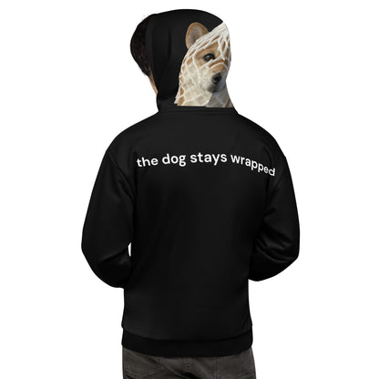 wrapped dog Unisex hoodie