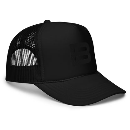 Monochromatic Black Signature B Foam trucker hat